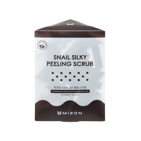 MIZON Peeling do twarzy z ekstraktem ze śluzu ślimaka Snail Silky Peeling Scrub 24szt.