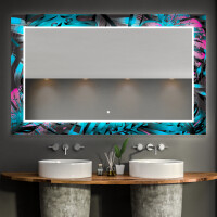 Designer moderne spejle med lys til badeværelse med Berøringskontakt - Fluo tropic
