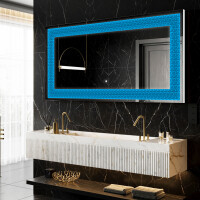 Dekorations spejl med LED - Symmetrical Diamonds