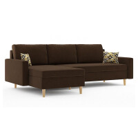 Ecksofa ETNA , Farbe - BRAUN