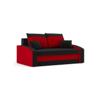 Sofa HEWLET , Farbe - SCHWARZ + ROT