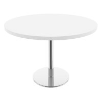 Stół kuchenny Biały z Chromowaną nogą fi 70cm
