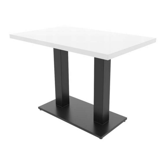 Stół kuchenny Biały z Metalową Podstawą 110x70