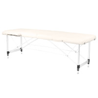 Stół składany do masażu aluminiowy komfort Activ Fizjo 2 segmentowe cream