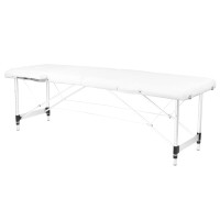 Stół składany do masażu aluminiowy komfort Activ Fizjo 2 segmentowe white