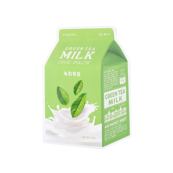 A'pieu Green Tea Milk One-Pack Kojąca Maska w Płachcie Mleko i Zielona Herbata