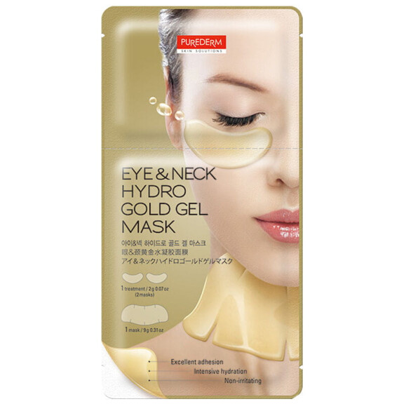 Purederm Hydrożelowa Maska Na Szyję i Pod Oczy Złoto