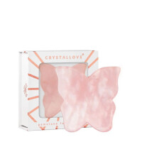 Crystallove Płytka Do Masażu Gua Sha Motylek Różowy Kwarc