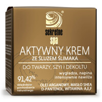 Aktywny krem ze śluzem ślimaka do twarzy, szyi i dekoltu SekretneSPA 50ml