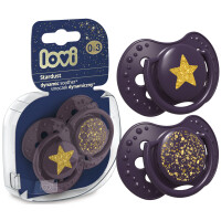 LOVI SMOCZEK DYNAMICZNY STARDUST 2szt. 0-3m FIOLETOWY