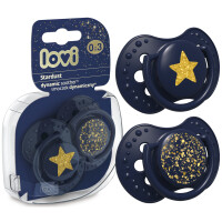 LOVI SMOCZEK DYNAMICZNY STARDUST 2szt. 0-3m NIEBIESKI