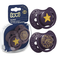 LOVI SMOCZEK DYNAMICZNY STARDUST 2szt. 3-6m FIOLETOWY