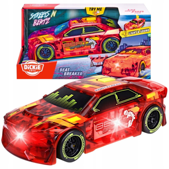 Dickie Toys Beat Breaker Auto Pojazd Światło i Dźwięk