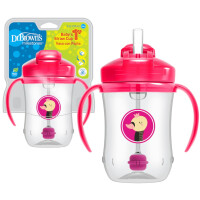 DR BROWN'S KUBEK BIDON Z OBCIĄŻONĄ SŁOMKĄ 270ml +6m