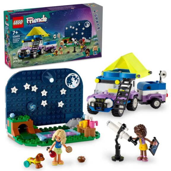 LEGO Friends Kamper Z Mobilnym Obserwatorium Gwiazd Zestaw Klocki 42603 364 El. 7+