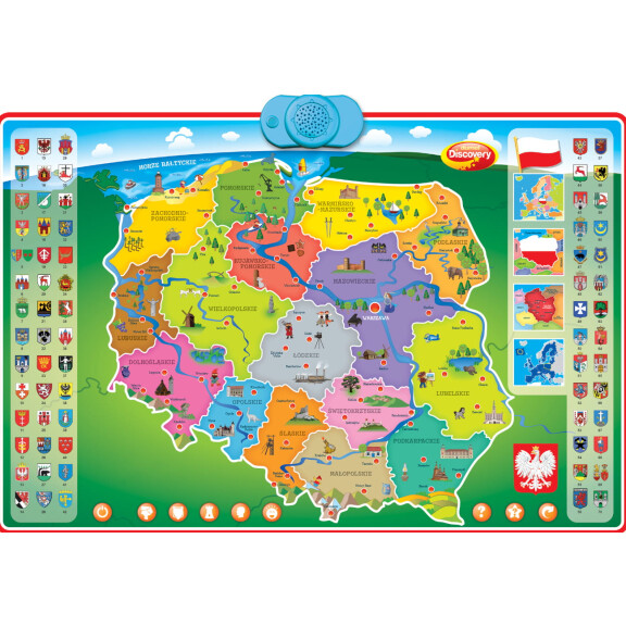 DUMEL INTERAKTYWNA MAPA POLSKI GRA EDUKACYJNA +6