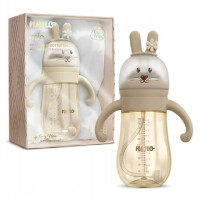 Neno Mio Brown Butelka Do Picia I Karmienia 3w1 Ze Smoczkiem Antykolkowym 6m+ 300 ml