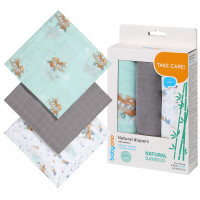 Babyono Pieluszki Bambusowe Naturalne Z Włókien Bambusa 3-Pak 70 x 70 cm