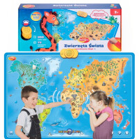 DUMEL INTERAKTYWNA MAPA ŚWIATA GRA ZWIERZĘTA +3