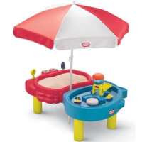 LITTLE TIKES WODNY STÓŁ OGRODOWY, PIASKOWNICA Z PARASOLEM 2+