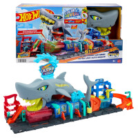Hot Wheels City Ultra Myjnia Rekina Zestaw Z Samochodem Color Reveal