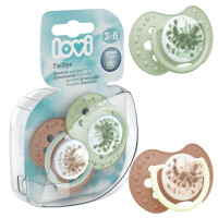 LOVI Dynamiczny Smoczek Silikonowy Uspokajający Tie Dye Green 3-6m 2 szt.