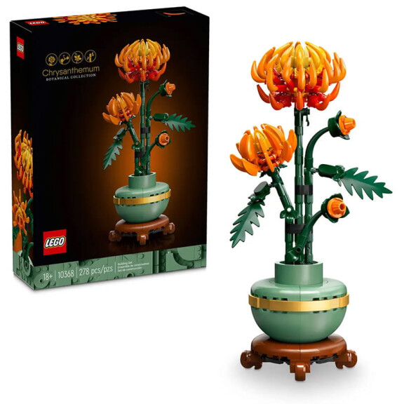 Lego Icons Kolekcja Botaniczna Chryzantema Zestaw 10368 278 El.