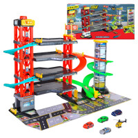 Dickie Toys Parking Wielopoziomowy Garaż Interaktywny + Autka 3+
