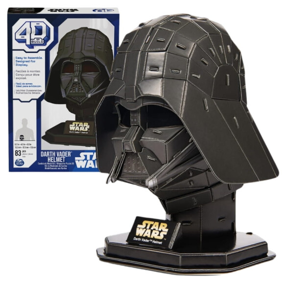 Star Wars Hełm Dartha Vadera Figurka 4D Build Puzzle 3D Model Przestrzenny Figurka 83 El.