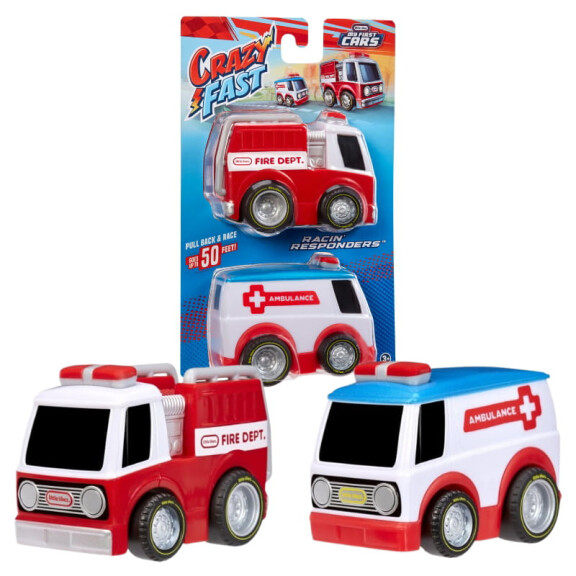 Little Tikes Crazy Fast Cars 2-pak Racin Responders Pojazdy Ratownicze Karetka Wóz Strażacki