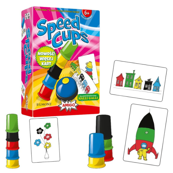 Egmont Speed Cups Dynamiczna Gra Karciana Kolorowe Kubeczki