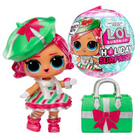 LOL Surprise Holiday Supreme Kula Laleczka Świąteczna Różowe Włosy