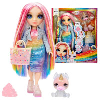 Rainbow High Classic Fashion Doll Amaya Raine Błyszcząca Lalka + Slime + Zwierzątko