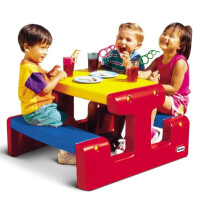 LITTLE TIKES KOLOROWY STOLIK PIKNIKOWY DLA DZIECI 4 OS.