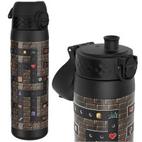 Ion8 Bidon Butelka Stalowa Stal Nierdzewna 600 ml Czarny Gamer