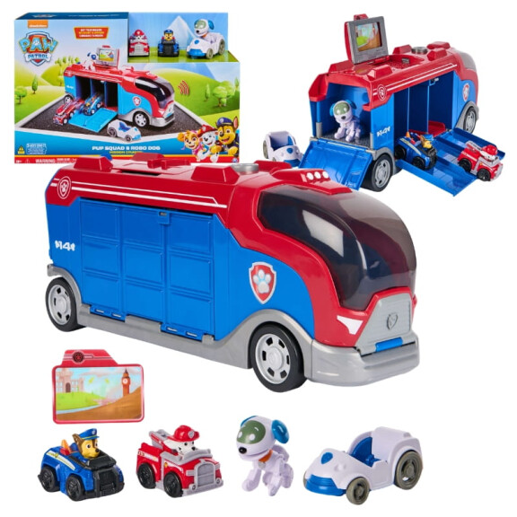 Psi Patrol Pojazd Ratunkowy Patrolowiec Pup Squad & Robo Dog Mission Cruiser