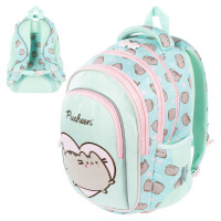 St. Majewski Plecak Szkolny Młodzieżowy Duży Czterokomorowy Pusheen Mint