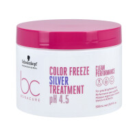 SCHWARZKOPF BONACURE COLOR FREEZE SILVER Maske kühlende Farbe und reduziert gelbe Reflexe 500ml