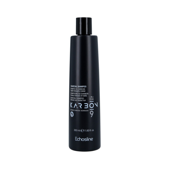 ECHOSLINE KARBON 9 CHARCOAL VEGAN ORGANIC Wegański szampon regenerujący do włosów zniszczonych 350ml