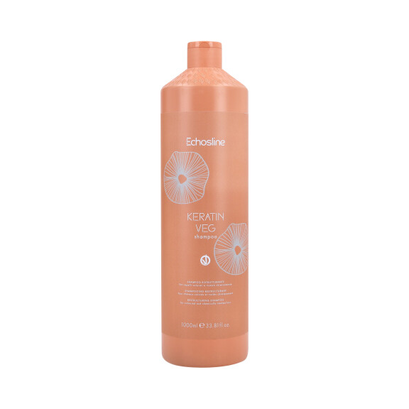 ECHOSLINE KERATIN VEG Wegański odbudowujący szampon z keratyną 1000ml