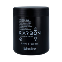 ECHOSLINE KARBON 9 CHARCOAL VEGAN ORGANIC Intensywnie regenerująca wegańska maska do włosów zniszczonych 1000ml