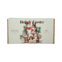 HISKIN HOME HAPPY EASTER Zestaw świeca sojowa Chocolate Eggs 200 ml + dyfuzor Garden Party 100 ml