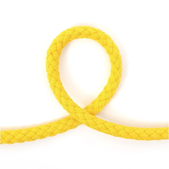 Sznurek pleciony 8,8 mm żółty