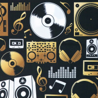 TKANINA WODOODPORNA OXFORD DJ Music