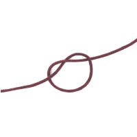Sznurek bawełniany 3 mm pleciony burgund
