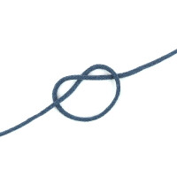 Sznurek bawełniany 3 mm pleciony jeansowy