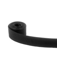 Taśma nośna 30 mm 100%PP drobny splot czarna