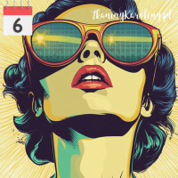 Panel welurowy Kobieta retro w okularach 1[6]