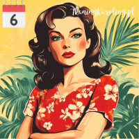 Panel welurowy Kobieta retro 1 [6]