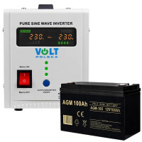Zasilacz Awaryjny Volt Sinus Pro 800E UPS Magazyn Energii  Akumulator AGM 100Ah VRLA
